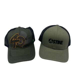 Baseball Hats STINE Seed Farming‎ Advertising Mesh Back Snap Back Gray Black